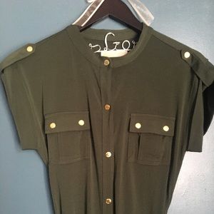 Michael Kors Green Satin Dress